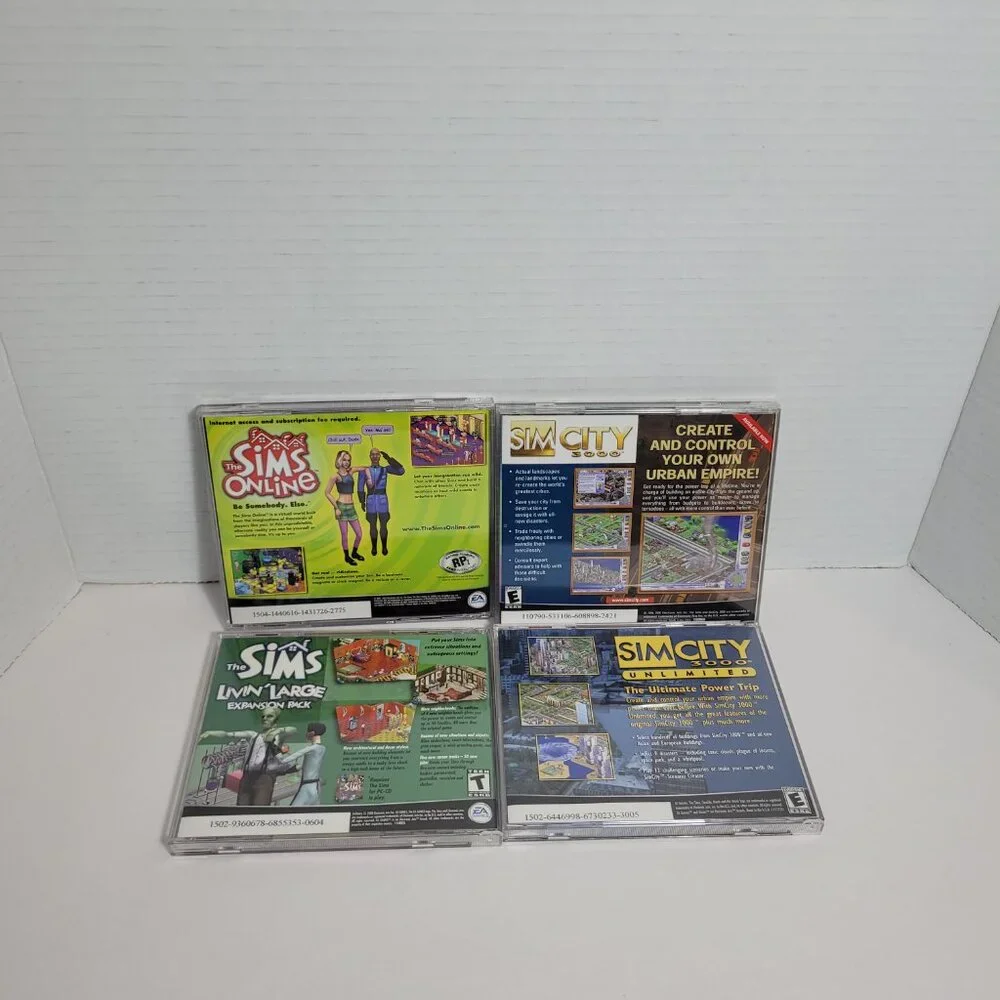 The Sims Lot of 4 PC Cd Hot Date, Vacation, Livin Large, Games